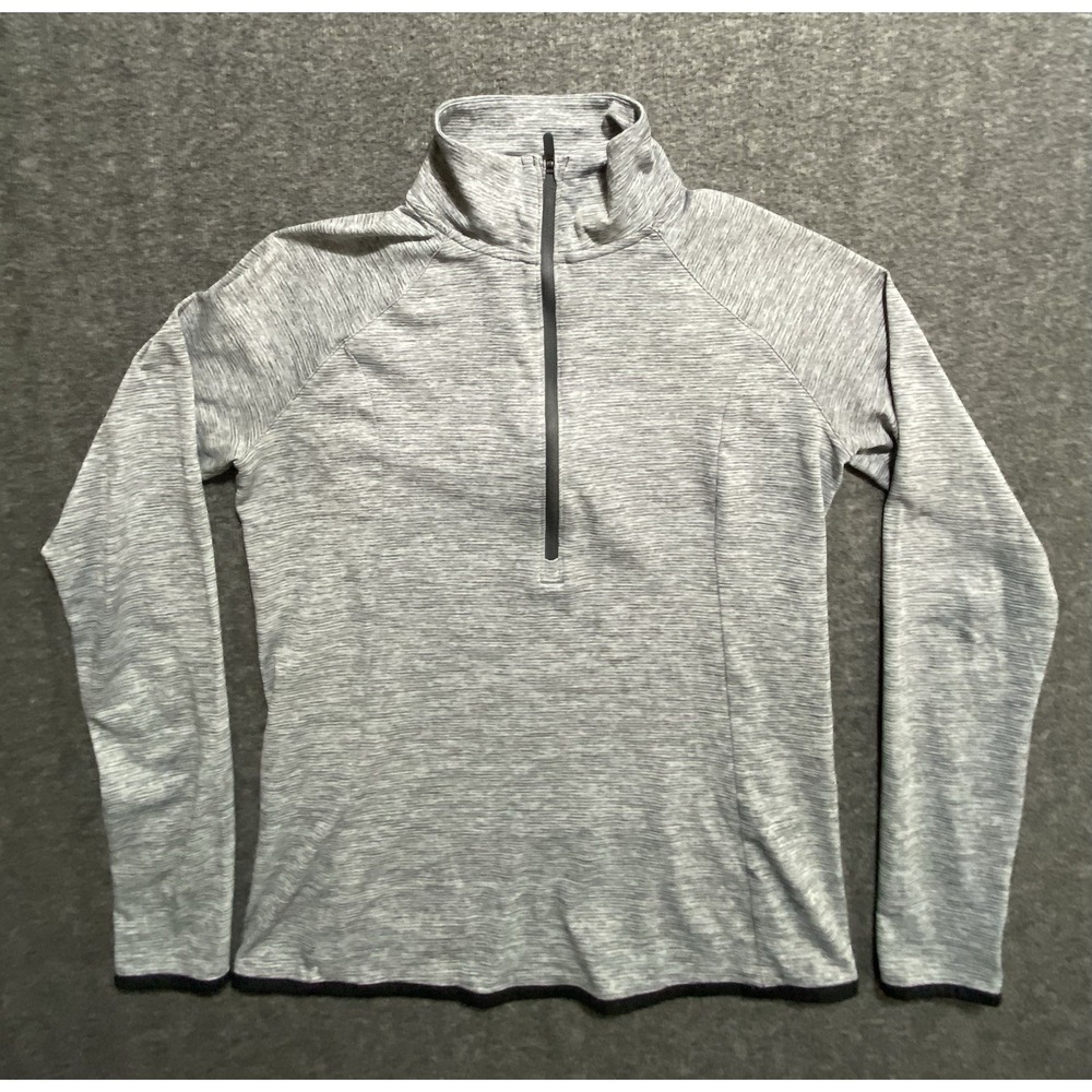 Under Armour Run Jacket Womens Small Gray 1/4 Zip Pullover Activewear